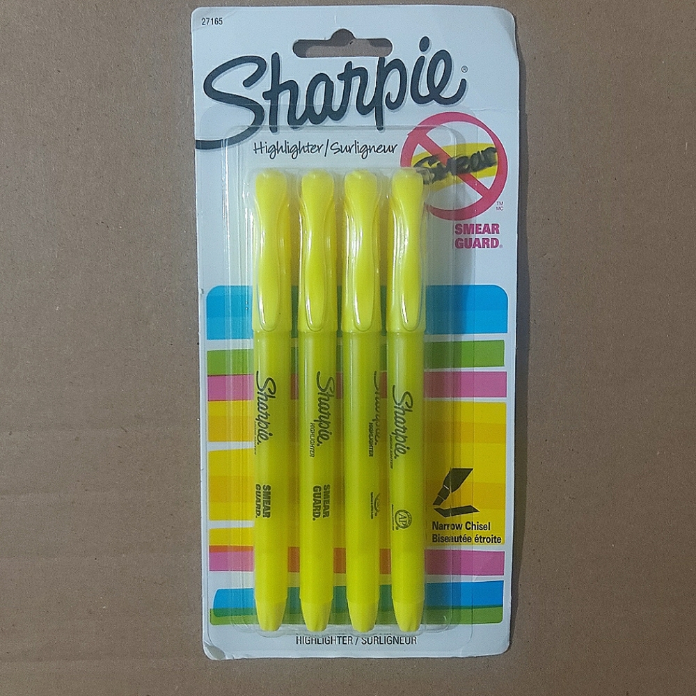 💜 3/$12 NWT Staples yellow thin highlighters